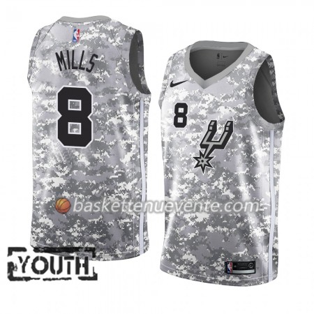 Maillot Basket San Antonio Spurs Patty Mills 8 2018-19 Nike Gris Swingman - Enfant